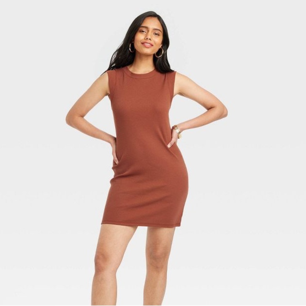 Women's Muscle Tank Mini Knit Dress - A New Day